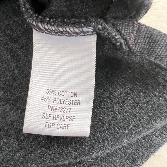 Croft & Barrow Charcoal Fancy Button V Neck Pullover 2X - Picture 5 of 8